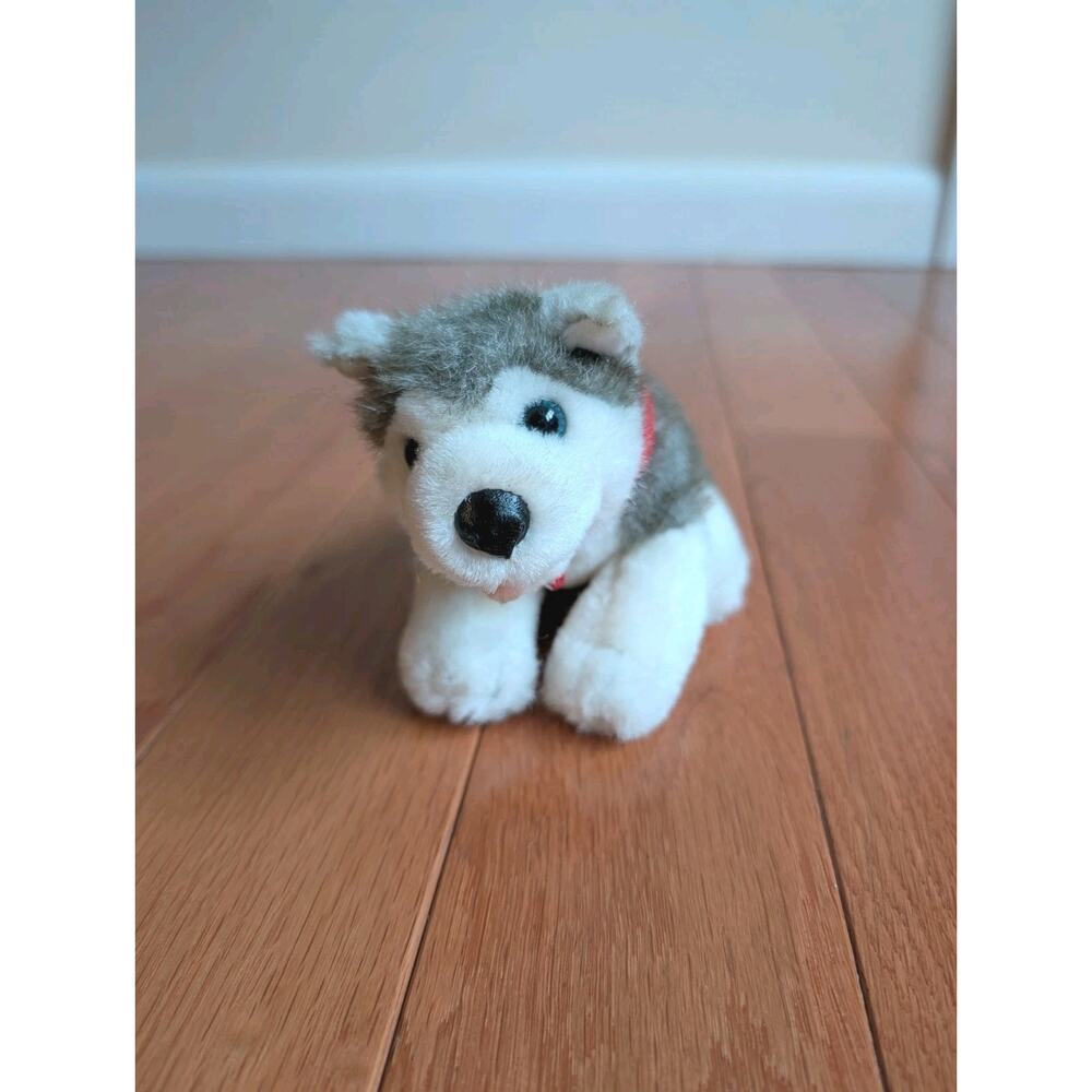 Build A Bear Husky Dog Puppy 6" Plush Red Bandana Stuffed Small Soft Toy